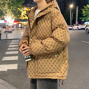 潮牌棉服男士冬季新款宽松工装连帽棉衣保暖加厚面包服外套MY846图片
