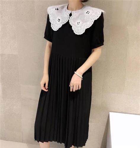 【现货】夏季新款韩版刺绣领连衣裙，女装连衣裙，1+9