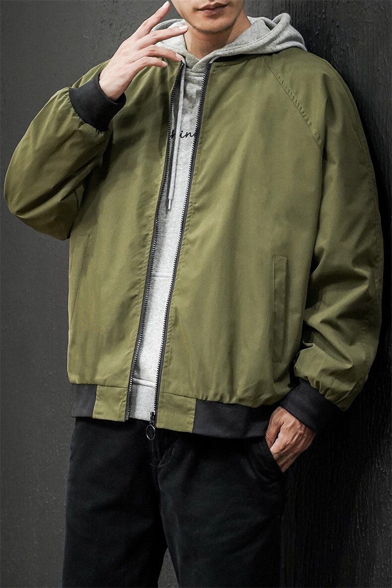 情侣潮大码宽松休闲多色光板夹克棒球服外套潮J7204P30【特价】,男装夹克,电商A007