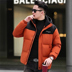 2025新款冬季连帽90绒子白鸭绒羽绒服外套中年男装加厚羽绒服夹克，男装夹克，钱塘723
