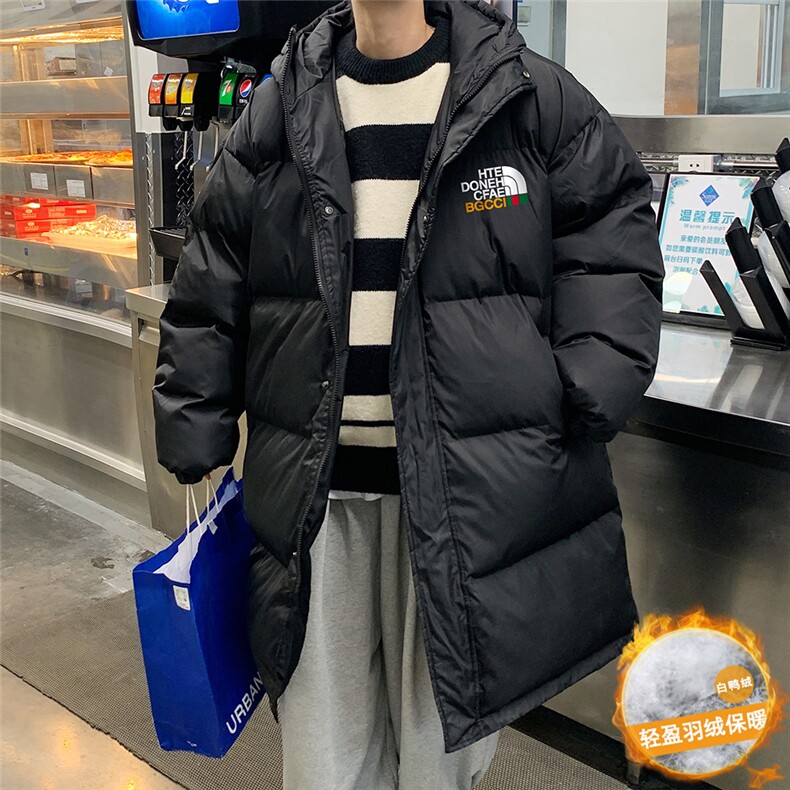 港风冬季新款长款连帽白鸭绒羽绒服男潮宽松YR6156P285控358，男装羽绒服，电商A268A