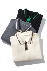 1日系白底POLO衫领潮流毛衣大码M-5XL针织衫男外套男8720P60控88，男装Polo衫，星座226-2