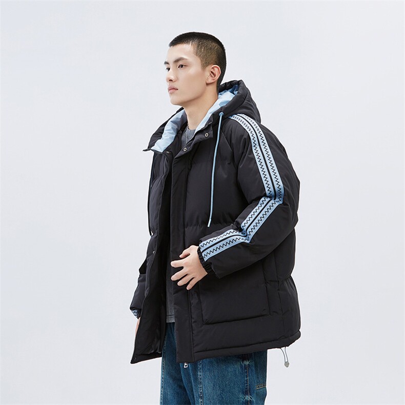 潮牌无影墙新款织带连帽棉服潮流保暖棉衣M086-P95控139图片