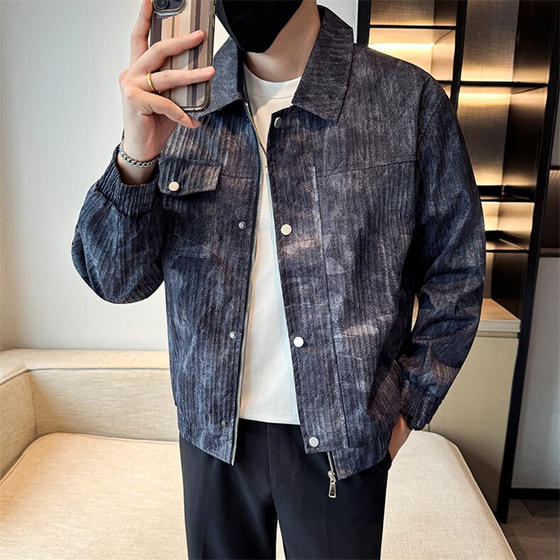 潮流皮衣外套男春秋季复古百搭拉链宽松机车服pu皮夹克潮JK2511,男装夹克,星座301B-1