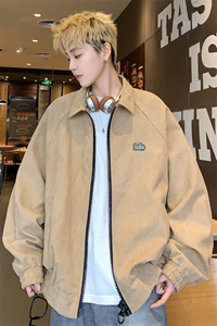 灯芯绒大拉链外套男款秋季夹克2024休闲衣服 J7089 P68图片