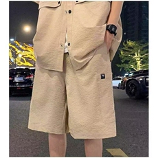 网络图现货新款潮牌凉感短袖休闲运动短裤衬衫两件套装JM401-P58，男装牛仔裤，星座715-7