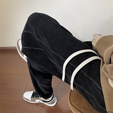 秋冬oversize潮牌日系宽松束脚裤中性风灯芯绒休闲裤男K5261-P32，男装休闲裤，星座512-2