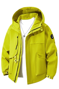 春秋户外冲锋衣男女同款防风防水连帽工装外套登山服夹克2481-P75图片