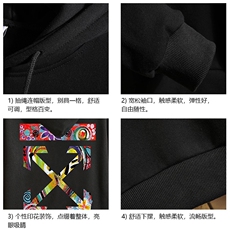 WY2169-P35加绒款-P40纯棉连帽卫衣男大码运动帽衫宽松薄砖墙，男装卫衣，电商A040A