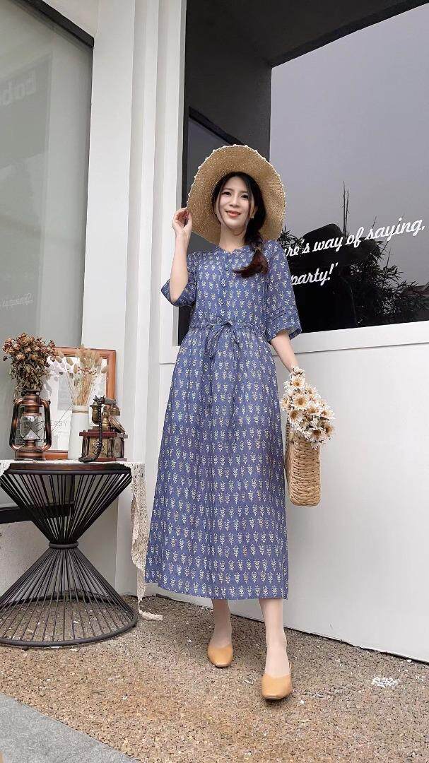 纯苎连衣裙小衫裤子裙子衬衣 时尚风 风淑女风休闲风，女装连衣裙，川哲