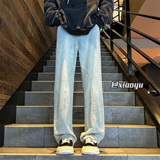 XZ616秋冬季新款设计感毛边牛仔裤TY983M-5XLP55控68，男装牛仔裤，星座512A（原616）