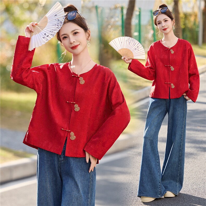 现货2026年春季休闲风减龄外套,女装短外套,依如秀(原杭风阁)