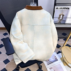 502-P79美式高街翻领棉服男女款秋冬季新款复古宽松加厚保暖，男装棉衣，电商B323A