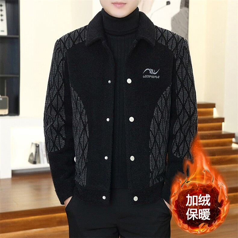 新款男士冬季加厚加棉短款翻领潮流修身毛呢外套加棉D17P145控228，女装短外套，电商B226-2（原B217-2）