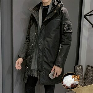 男士羽绒服2020冬季新款潮牌中长款加厚外套DS581T图片