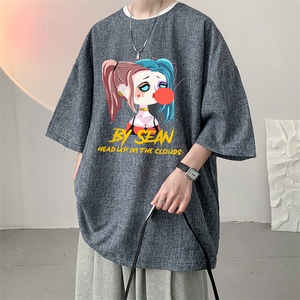 风复古亚麻短袖男棉麻t恤男半袖 ZT71298-P35图片