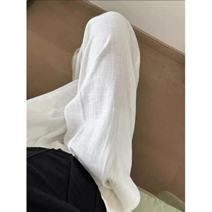 网图现货！夏季超舒服亚麻纯色长裤休闲百搭高级-XK80025-特批45图片