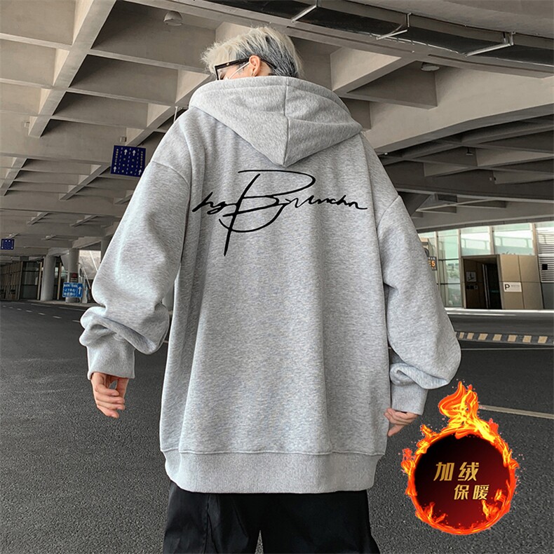 抖音得物高品质360G重磅阔版宽松光版纯色连帽卫衣外套KS162特P45,女装短外套,电商A486