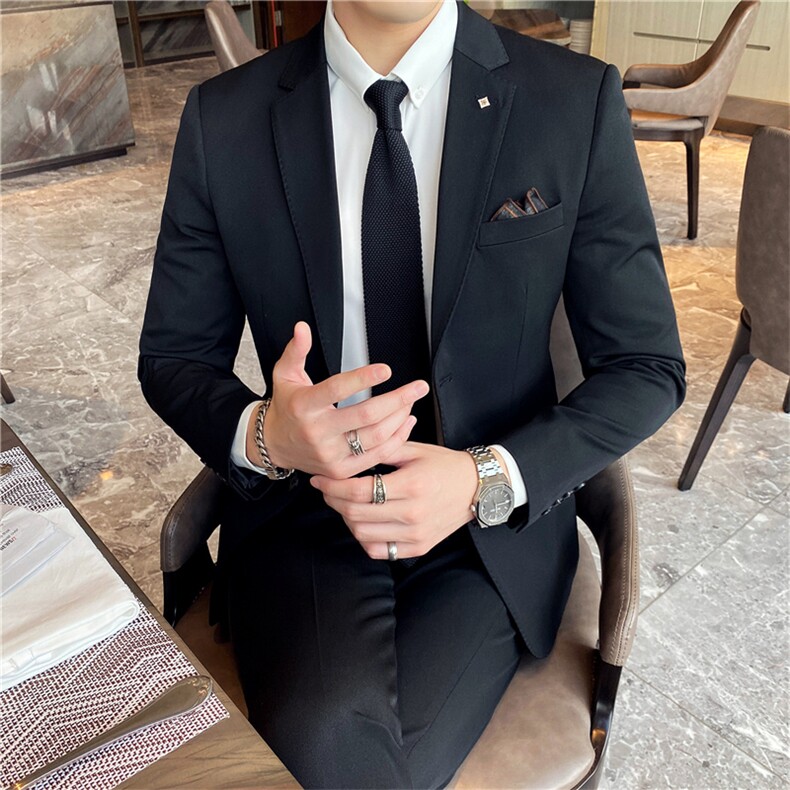 韩东大门西装男套装韩版新郎结婚英伦职业装修身休闲小西服纯色,男装西服套装,星座505-2（原电商A260-1)