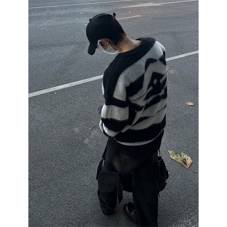 图cleanfit马海毛毛衣男宽松慵懒风高级感针织衫MY03-P60图片