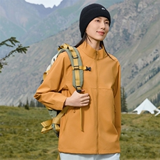 2025秋冬百搭时尚简约立领全包边薄款卡克，男装夹克，鲁菏羊绒