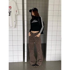 现货美式vintage水洗工装裤男女设计宽松直筒休闲裤WLA2155-P55，男装工装外套，星座1008