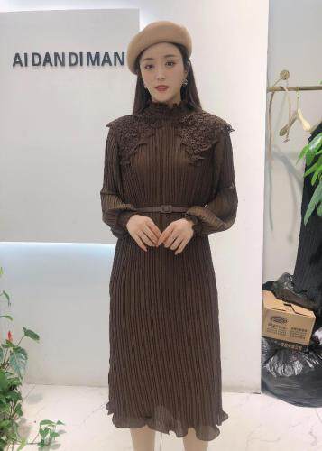 【现货】雪纺压轴连衣长裙，女装，艾丹迪蔓