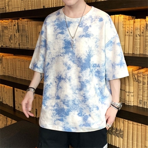 t恤男短袖新款夏季宽松五分中袖体桖上衣服纯棉半袖男潮3051- P35图片