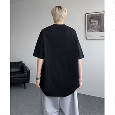 T10129-特批30控58曼巴棉撞色拼接短袖大码T恤夏季薄款垂感短袖，男装T恤，电商A059