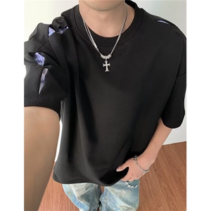 假两件短袖T恤男夏季宽松韩版百搭休闲半袖体恤衣服 TD920图片