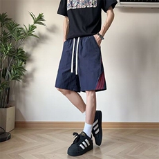夏季新款美式短裤男潮牌设计感宽松大码运动休闲五分裤子特P25，男装牛仔裤，四季星座505