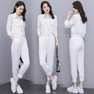 2021春季新款气质优雅时尚休闲时尚纯色套装,女装套装/套裙,曼娅璐