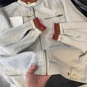 JK8964-P75 美式复古cleanfit牛仔外套男春秋款高级感痞帅图片