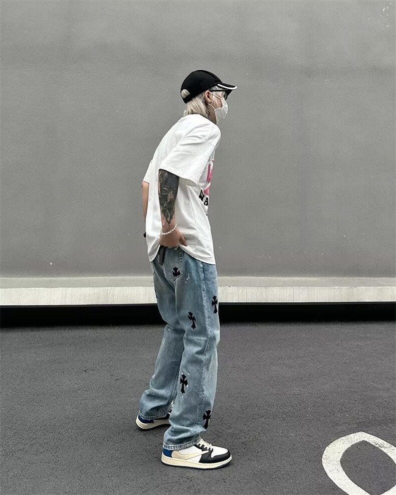 美式牛仔裤男春秋新款休闲直筒裤N2217P43,男装牛仔裤,星座1116-2