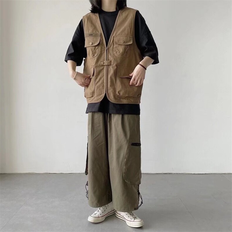 马甲宽松中性工装痞帅男女情侣百搭马夹背心潮流外套潮BB00P35,男装背心/马甲,星座1013-5