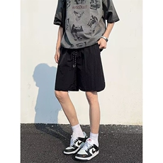 冰丝短裤男生夏季薄款直筒运动中裤青少年帅气大童休闲五分裤子潮，男装牛仔裤，星座1210-1
