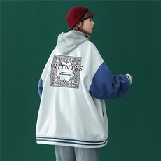 2022春季新品炸街宽松夹克情侣棒球服连帽外套G95P65控88，男装夹克，A247A