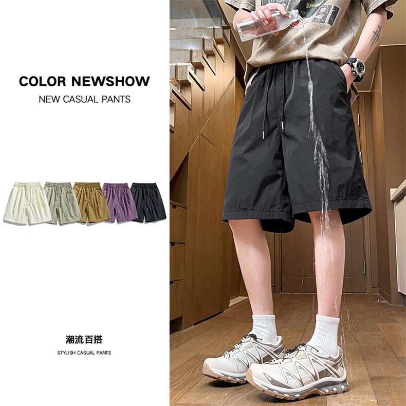 现货夏季工装短裤男ins潮牌休闲百搭潮流痞帅五分裤D02518-P35，男装牛仔裤，星座308B-2