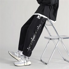21秋季裤子男潮流时尚休闲排扣裤长裤港风潮流裤子DK15TP40，男装休闲裤，电商A086