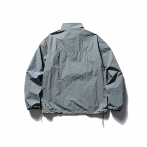 南夏乔装2025春季新款纯色拉链口袋装饰立领外套日系复古户外夹克图片