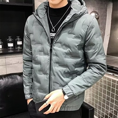 连帽羽绒服男士短款冬天年新款冬季潮牌潮流帅气加厚冬装外套，男装羽绒服，星座1013-1