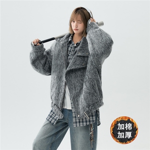 现货大翻领CIEAN FIT韩系加厚棉衣痞帅港风外套N61-P135控178图片