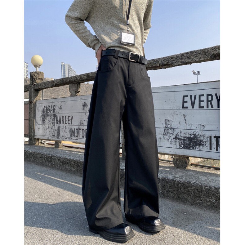 抖音品质春季新款美式高街高街宽松弯刀西裤B315-K25672-p65控88,男装休闲裤,电商B315
