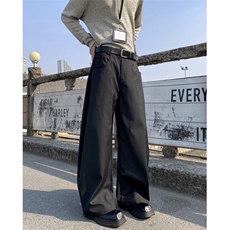 抖音品质春季新款美式高街高街宽松弯刀西裤B315-K25672-p65控88，男装休闲裤，电商B315