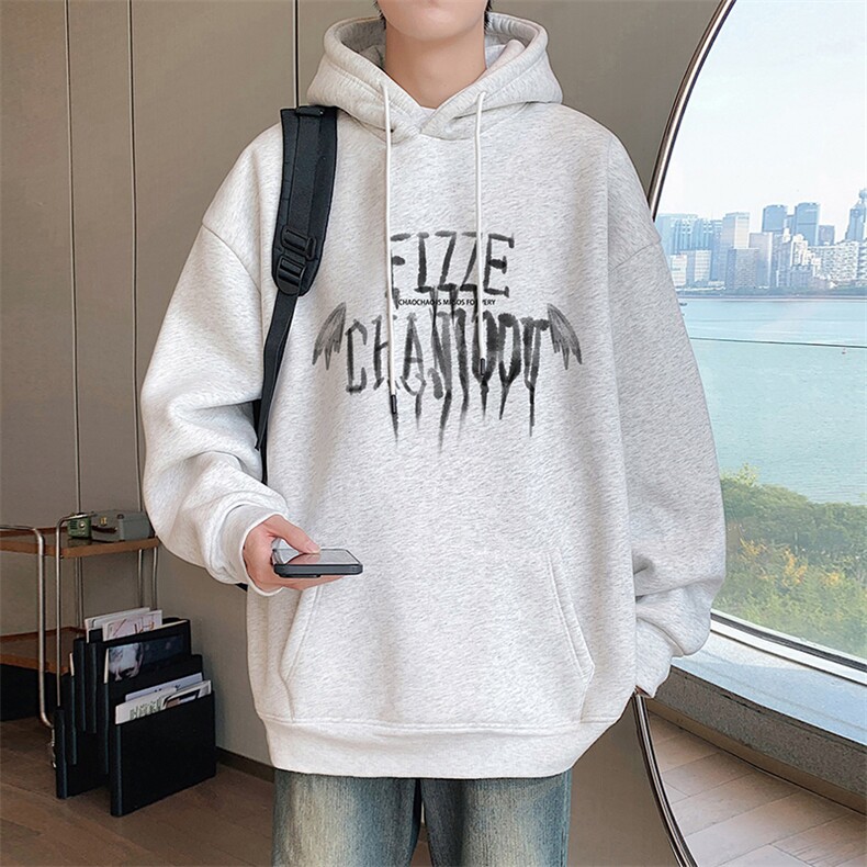 CM129重磅纯棉套头卫衣秋冬美式休闲连帽外套ins潮牌长袖上衣，女装短外套，星座304A