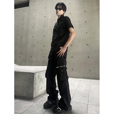 <自家图>美式微喇多口袋机能工装裤男春秋款痞帅HTK62-P60，男装工装外套，星座1109-4