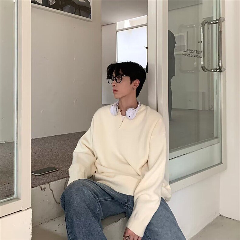 【有货】DMY80-P68新款小V领套头毛衣男秋季韩版宽松慵懒风针织,男装针织衫/毛衣,星座603-2