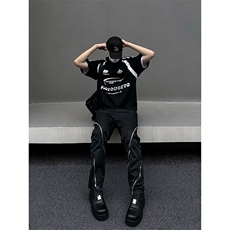 B221美式ins高街暗黑小众拉链情侣休闲冲锋裤LK23030-P65控88，男装休闲裤，电商B221