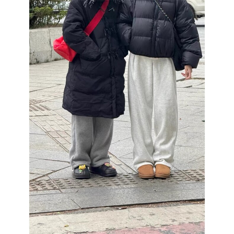 女风纯棉加绒加厚阔腿束脚休闲卫裤ZK0288-P45加绒58,男装休闲裤,星座313A(原308A-2)