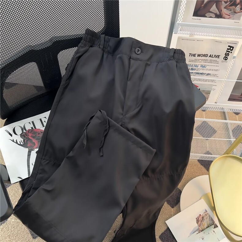 抖音品质春夏工装拉链口袋抽绳男款直筒冲锋裤A04P45,男装工装外套,星座1013